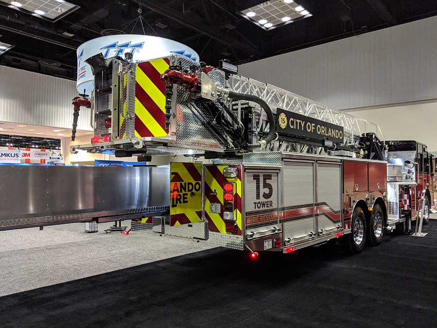 Orlando FL E5 Sutphen pumper Fire Apparatus Slide