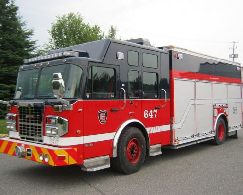 Firetruck with roll-up doors